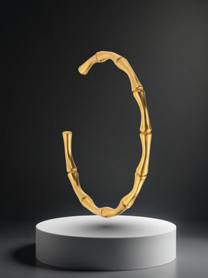 KIVORA Alloy Cubic Zirconia Gold-plated Kada