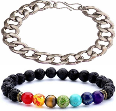 IKONKARR Stone, Stainless Steel Bracelet(Pack of 2)