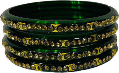 Rudra Glass Diamond Kada(Pack of 4)