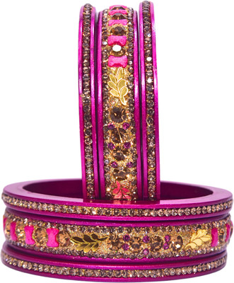 Naziya Lahti Bhandar Lac Bangle Set(Pack of 6)