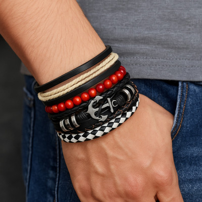 Jewelgenics Leather Cuff(Pack of 4)
