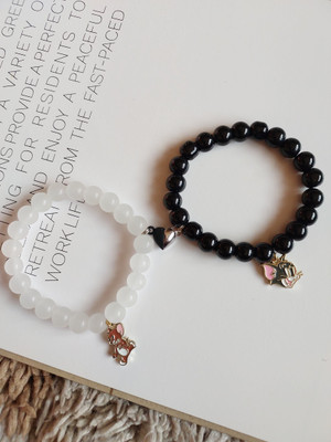 OCTAGON HUB Stone, Crystal, Glass Beads, Crystal Bracelet Set(Pack of 2)