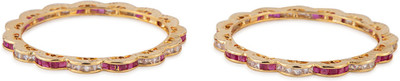 Priyaasi Brass Gold-plated Bangle Set(Pack of 2)