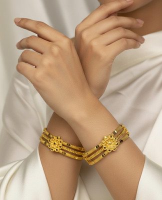EvaraAristo Metal Brass Bangle Set(Pack of 2)