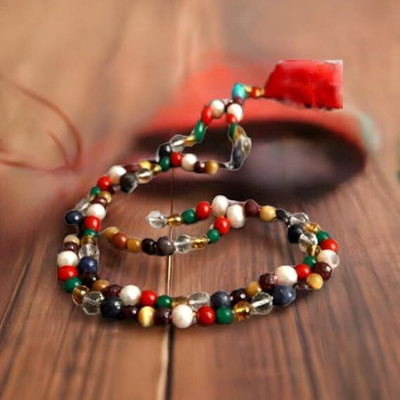 Sankalan Creation Navratna Navgrah Mala Beads Crystal Chain
