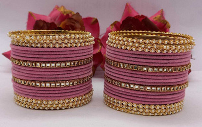 CHURA KING Alloy Pearl Bangle Set(Pack of 10)