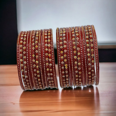 lyychee Glass Bangle Set(Pack of 10)