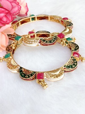 DENICRAAS Alloy Diamond Gold-plated Bangle Set