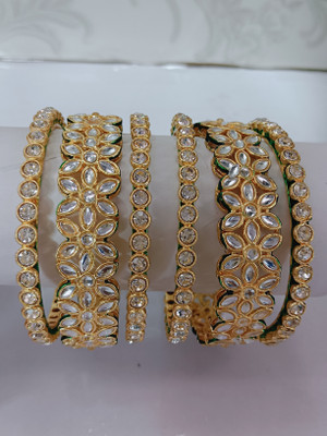 khanak Brass Gold-plated Bangle Set(Pack of 6)