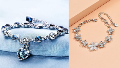 The Glitz Gallery Alloy Gold-plated Bracelet Set(Pack of 2)