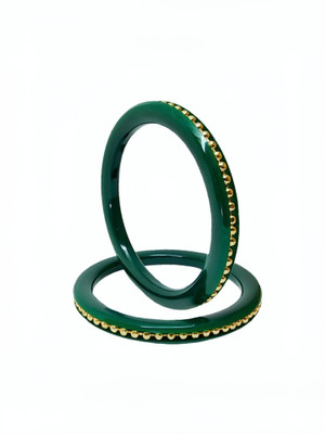 ZR JEWELS Plastic Gold-plated Bangle(Pack of 2)