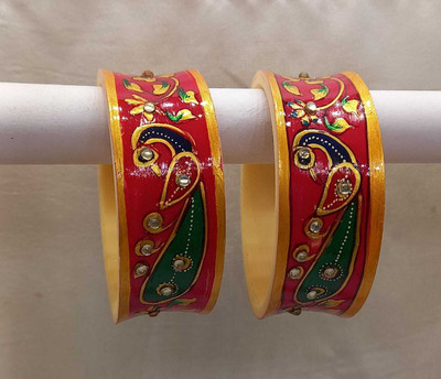 Rajwadi Plastic Pearl Bangle Set(Pack of 2)