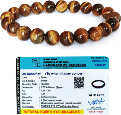 CRIKI Tiger's Eye Crystal Bracelet