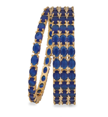 Manikya Copper Gold-plated Bangle Set(Pack of 4)
