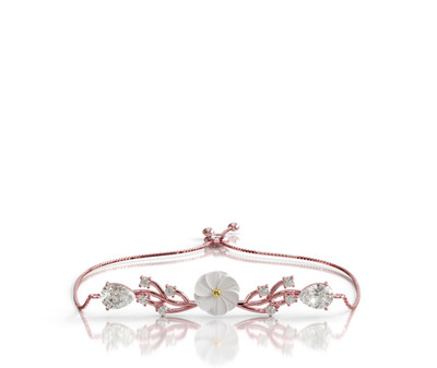 Miss Highness Sterling Silver Cubic Zirconia Gold-plated Bracelet