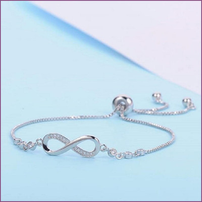 Vembley Alloy Cubic Zirconia Silver Bracelet