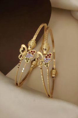 EiVAA Brass Gold-plated Bangle Set(Pack of 2)