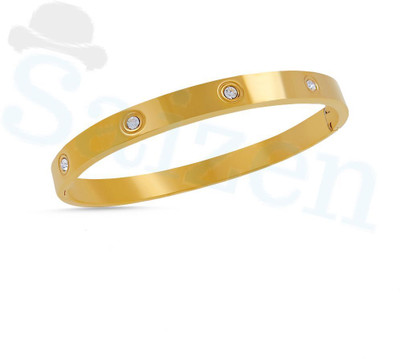 Saizen Stainless Steel Gold-plated Kada