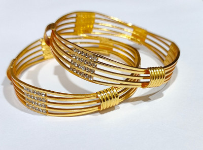 AnjaliImitation Brass Gold-plated Bangle Set(Pack of 2)