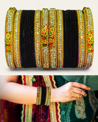 Atrika Metal Zircon Bangle Set(Pack of 20)