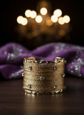 Boutique Buzz Alloy Diamond Gold-plated Bracelet