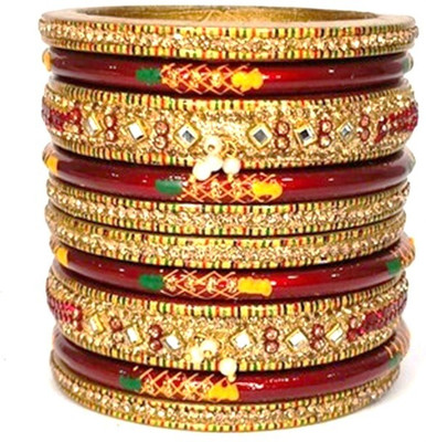 Anshi Creations Lac Bangle Set(Pack of 10)