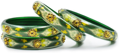 GoVika Glass Bangle Set(Pack of 4)