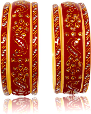 Shahi Pehnawa Plastic Cubic Zirconia Bangle Set(Pack of 6)