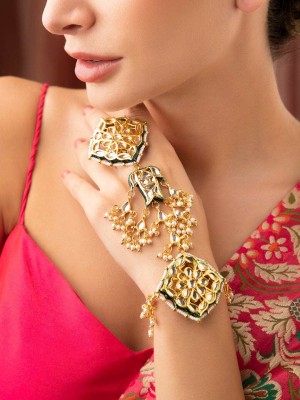 RUBANS Brass Gold-plated Ring Bracelet