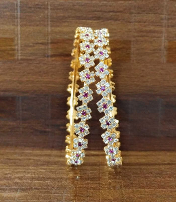 AFJ GOLD Copper Gold-plated Kada(Pack of 2)