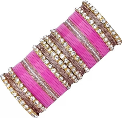 Valya Alloy Cubic Zirconia Chudas(Pack of 10)