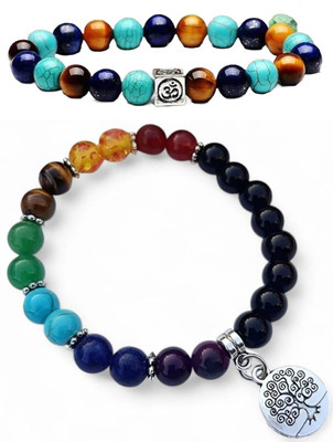PIXFLIX Stone, Crystal Charm Bracelet(Pack of 2)