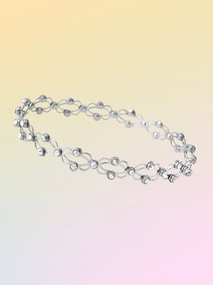 RKB SALES Alloy Cubic Zirconia Silver Bracelet