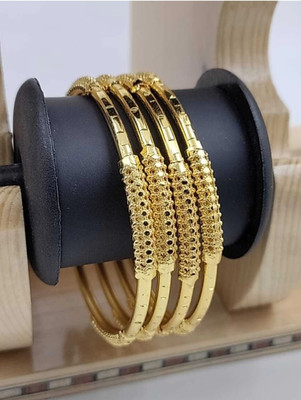 Sagalite Alloy Gold-plated Bangle Set(Pack of 4)