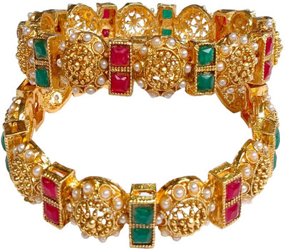 DENICRAAS Alloy Gold-plated Bangle Set(Pack of 2)