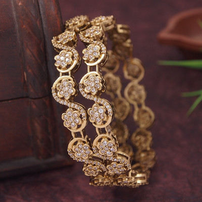 Atulya Brass Gold-plated Bangle(Pack of 2)