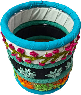 Soundarya boutique Fabric, Glass Bangle Set(Pack of 7)