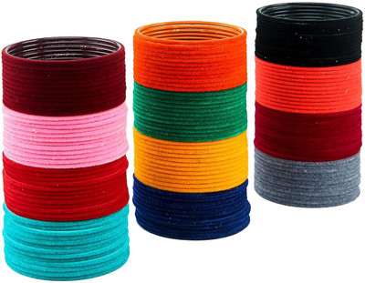 XOZTI Metal, Fabric Bangle Set(Pack of 10)