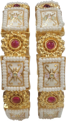 Santosh Jewels Metal Gold-plated Bangle Set(Pack of 2)