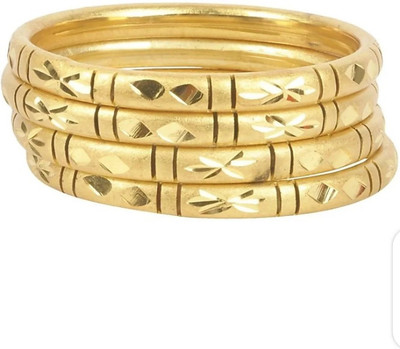 SGN FASHION Metal Gold-plated Bangle Set(Pack of 4)