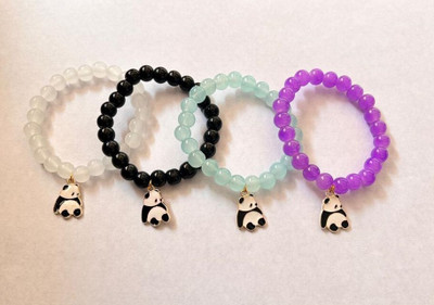 KRISHMAYATOZ Alloy Crystal Charm Bracelet(Pack of 4)