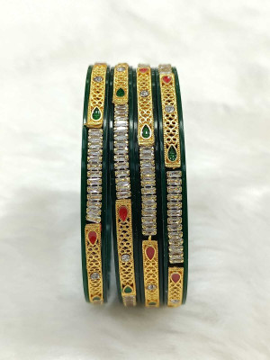 Madhav Creation Plastic Gold-plated Bangle Set(Pack of 4)