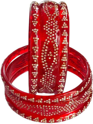 shri GBS Glass Zircon Bangle Set(Pack of 6)