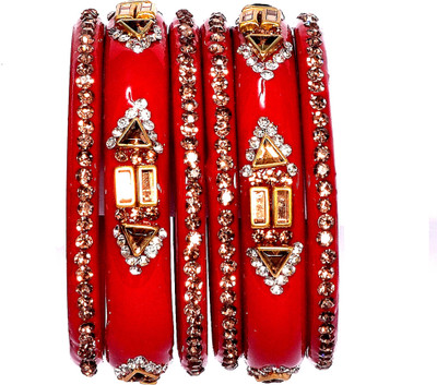 ishika Glass Pearl Bangle Set(Pack of 2)