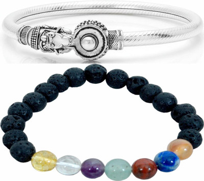 IKONKARR Silver, Crystal, Sterling Silver Bracelet(Pack of 2)