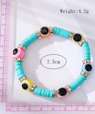 STYLEKRAFT Brass, Crystal Beads, Pearl Platinum, Copper Bracelet Set