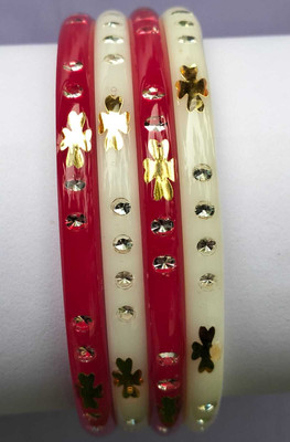 APOSOLUARD Plastic Gold-plated Bangle(Pack of 4)