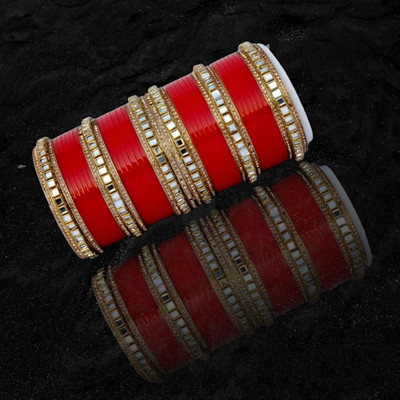 SRKBS Plastic Beads, Zircon Bangle Set(Pack of 10)