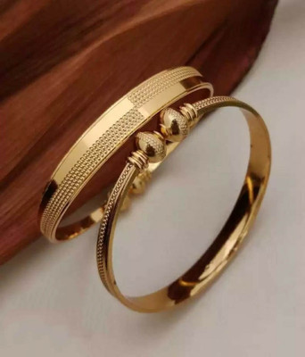 SHIVAY FASHION HUB Alloy Beads Gold-plated Bangle Set(Pack of 2)