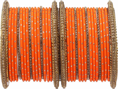 ZINEKA Metal Zircon Gold-plated Bangle Set(Pack of 34)